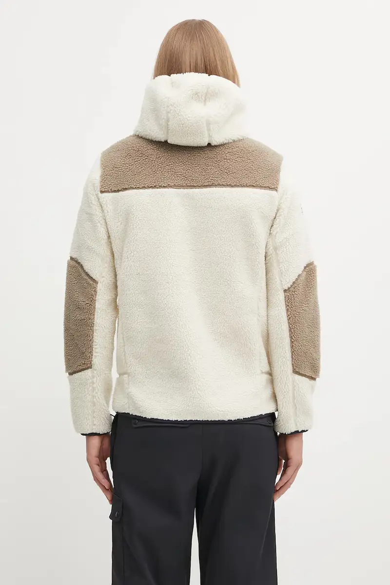 felpa in pile Yupik uomo colore beige con cappuccio NP0A4GNSMQZ1 miniatura 3