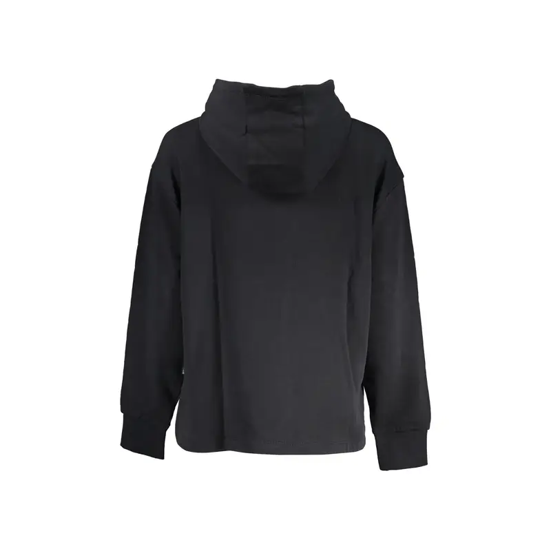 Felpa Maniche Lunghe Donna Nera Ricamo Nero miniatura 2