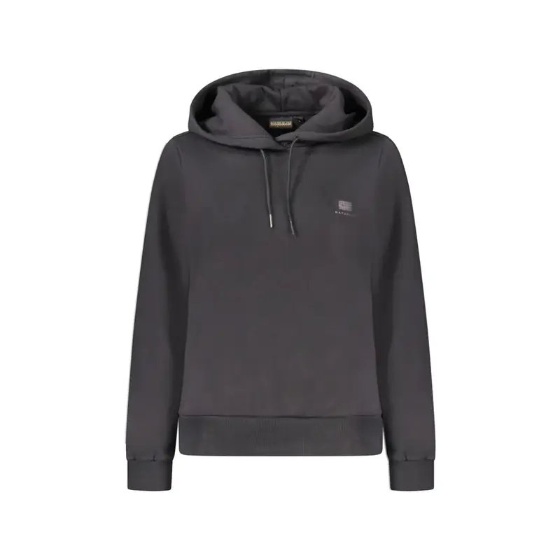 Napapijri Felpa Maniche Lunghe Donna Nera con Ricamo