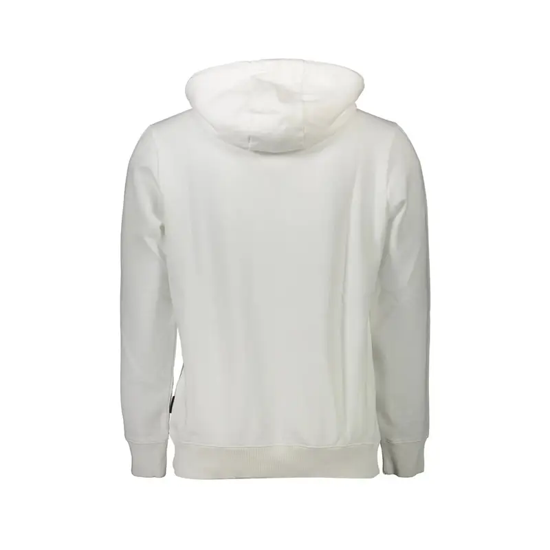 Felpa Maniche Lunghe Senza Zip Uomo Bianca Logo Bianco miniatura 2