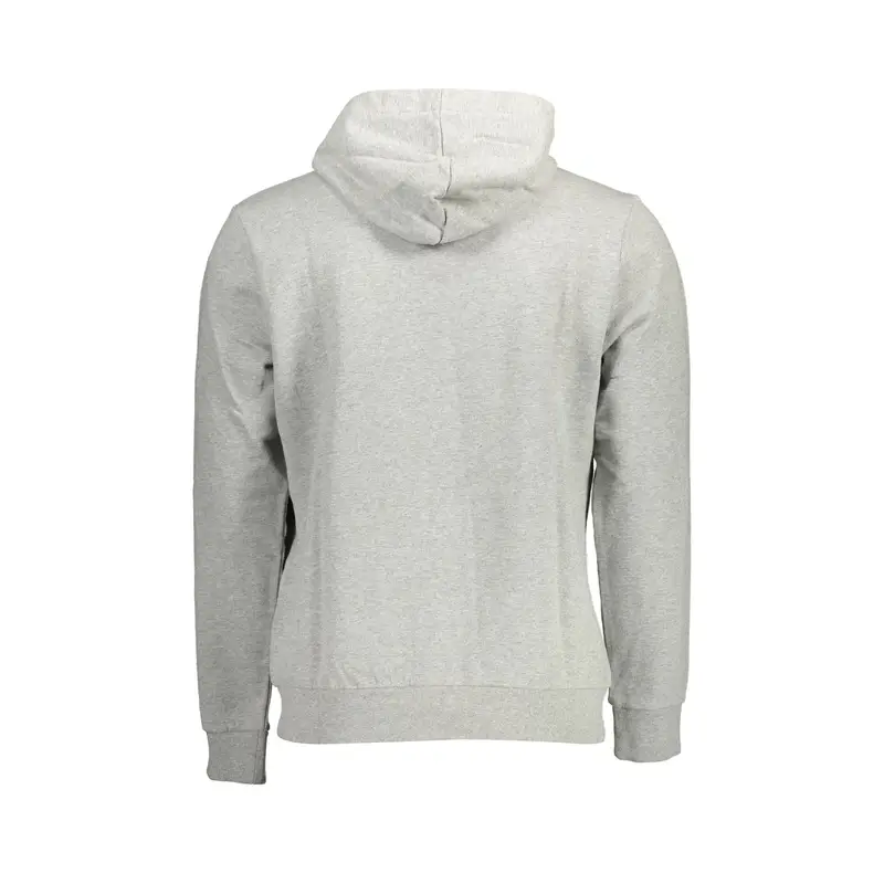 Felpa Maniche Lunghe Senza Zip Uomo Grigia Stampa Grigio miniatura 2