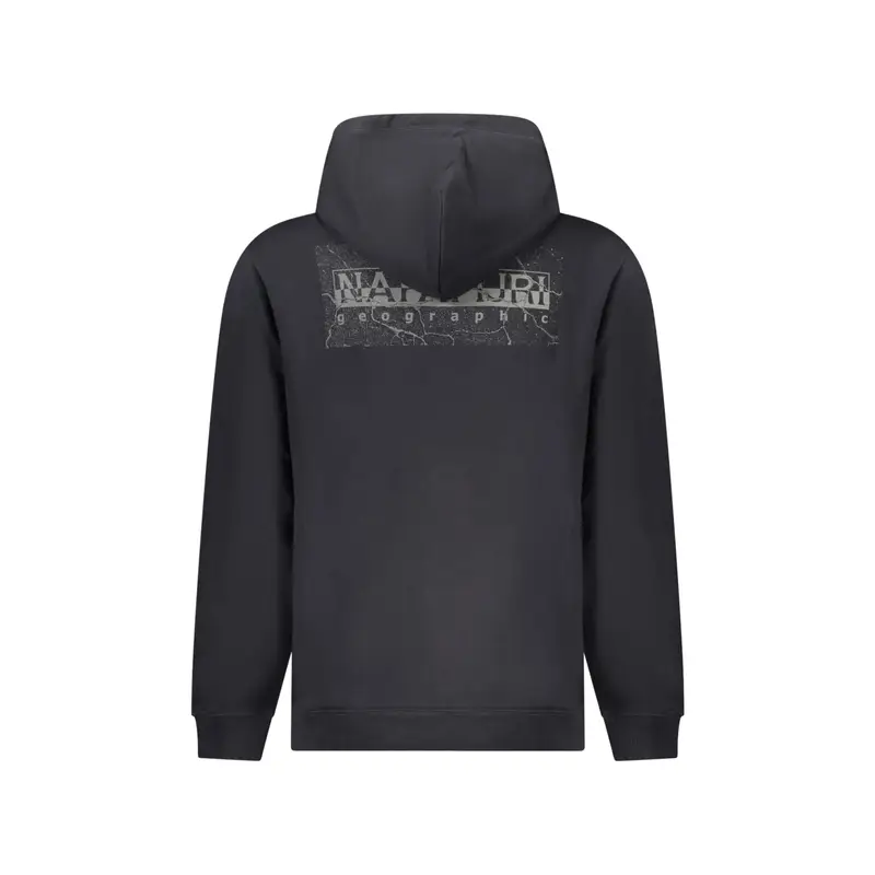 Napapijri Felpa Uomo Nera con Cappuccio e Stampa miniatura 2
