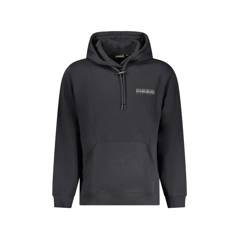 Napapijri Felpa Uomo Nera con Cappuccio e Stampa