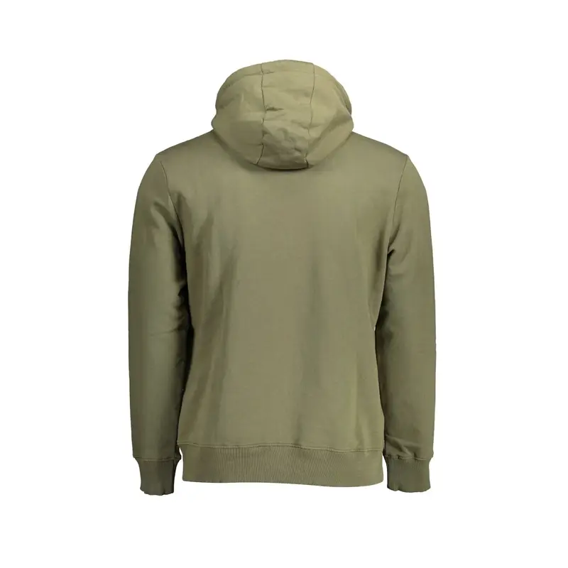 Felpa Maniche Lunghe Senza Zip Uomo Verde Logo miniatura 2