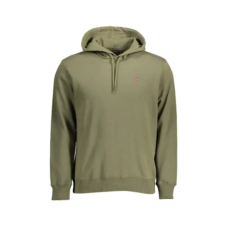 Felpa Maniche Lunghe Senza Zip Uomo Verde Logo