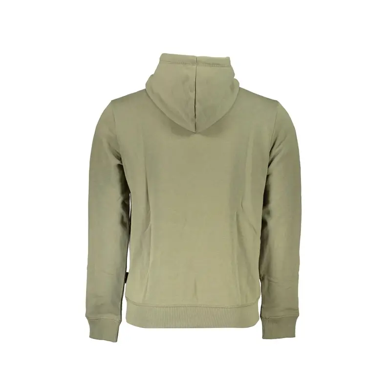 Felpa Maniche Lunghe Senza Zip Uomo Verde Stampa Logo miniatura 2