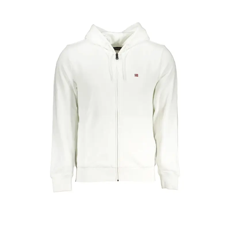 Napapijri Felpa Uomo Bianca con Ricamo