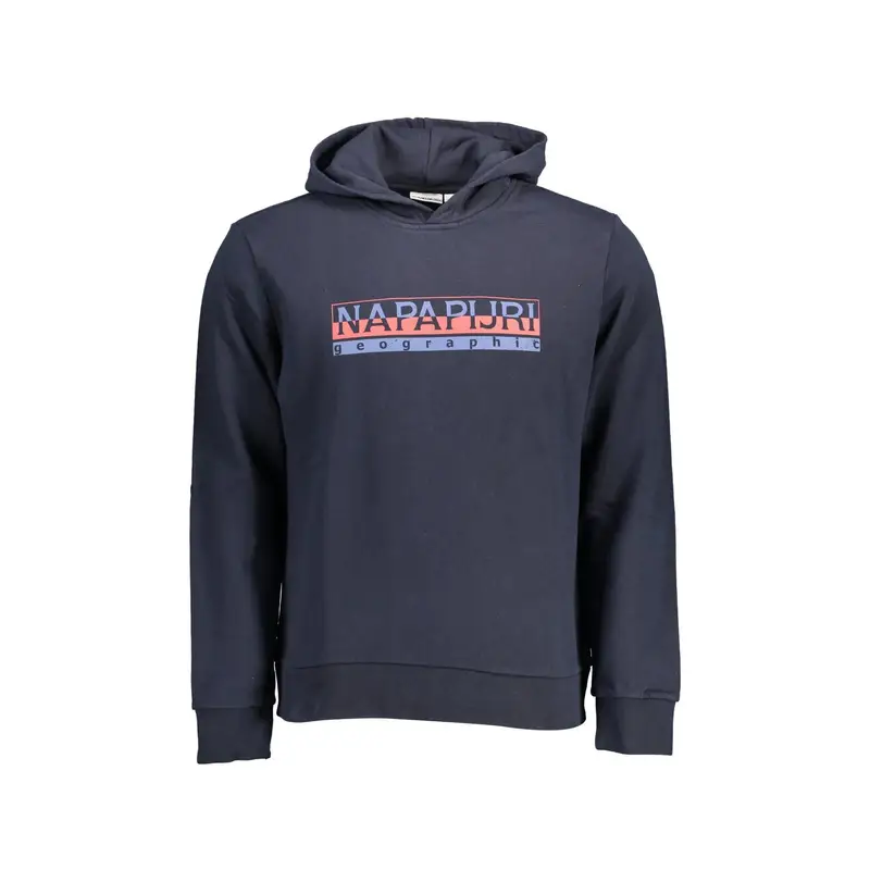 Felpa Maniche Lunghe Uomo Blu Stampa