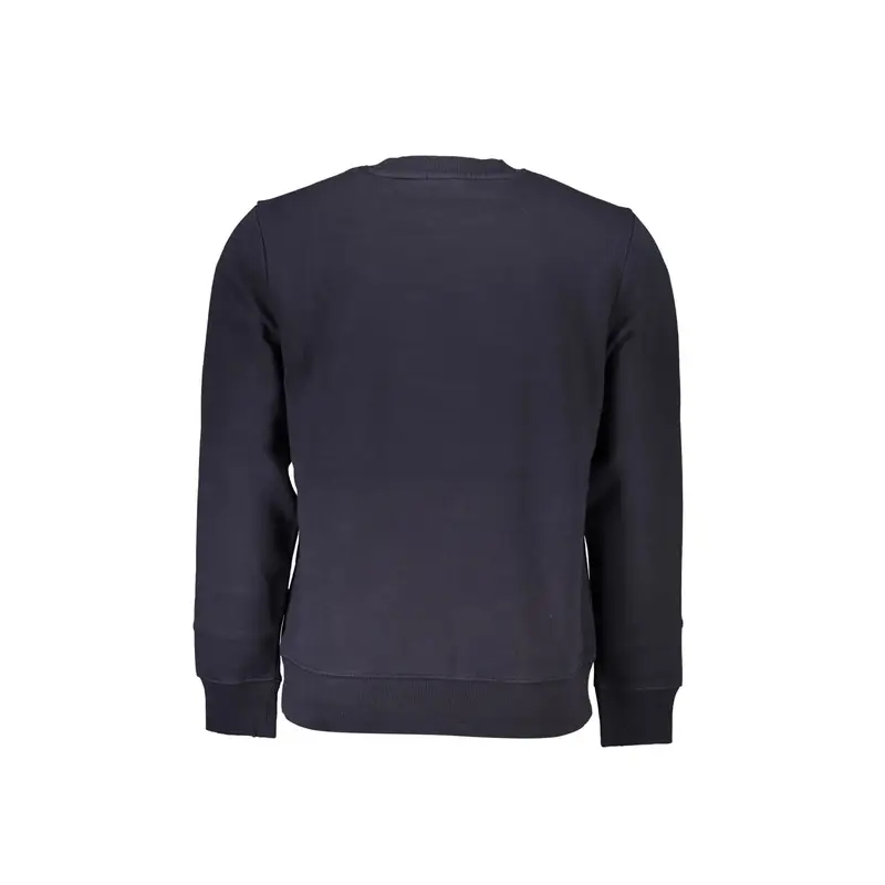 Felpa Maniche Lunghe Uomo Blu Stampa miniatura 2