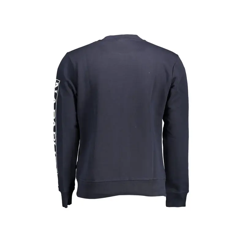 Felpa Maniche Lunghe Uomo Blu Stampa miniatura 2