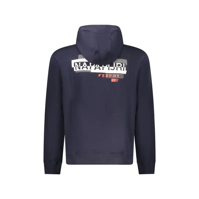 Napapijri Felpa Maniche Lunghe Uomo Blu con Stampa miniatura 2
