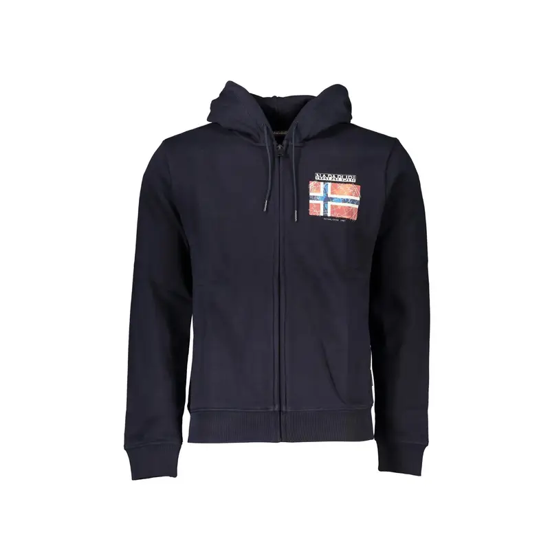 Felpa Maniche Lunghe Uomo Blu Zip