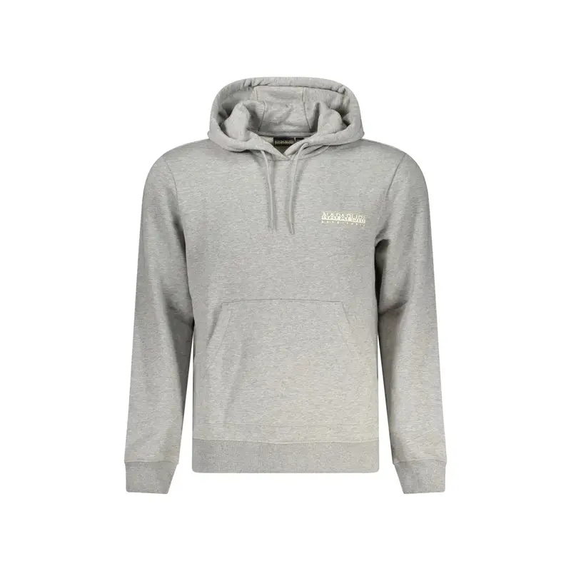 Napapijri Felpa Uomo Grigia con Cappuccio e Logo