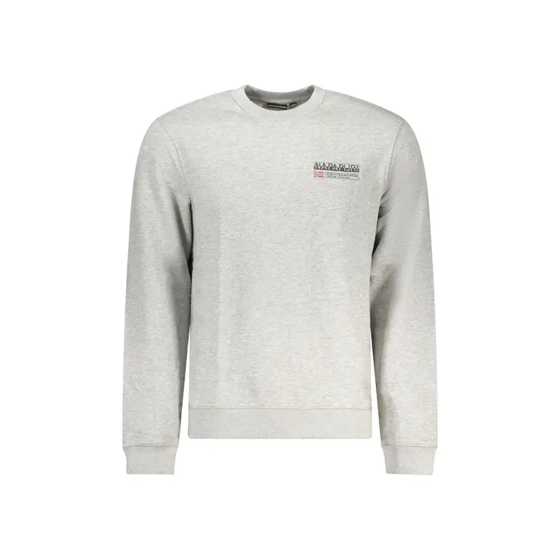 Napapijri Maglia Uomo Grigia con Stampa Logo