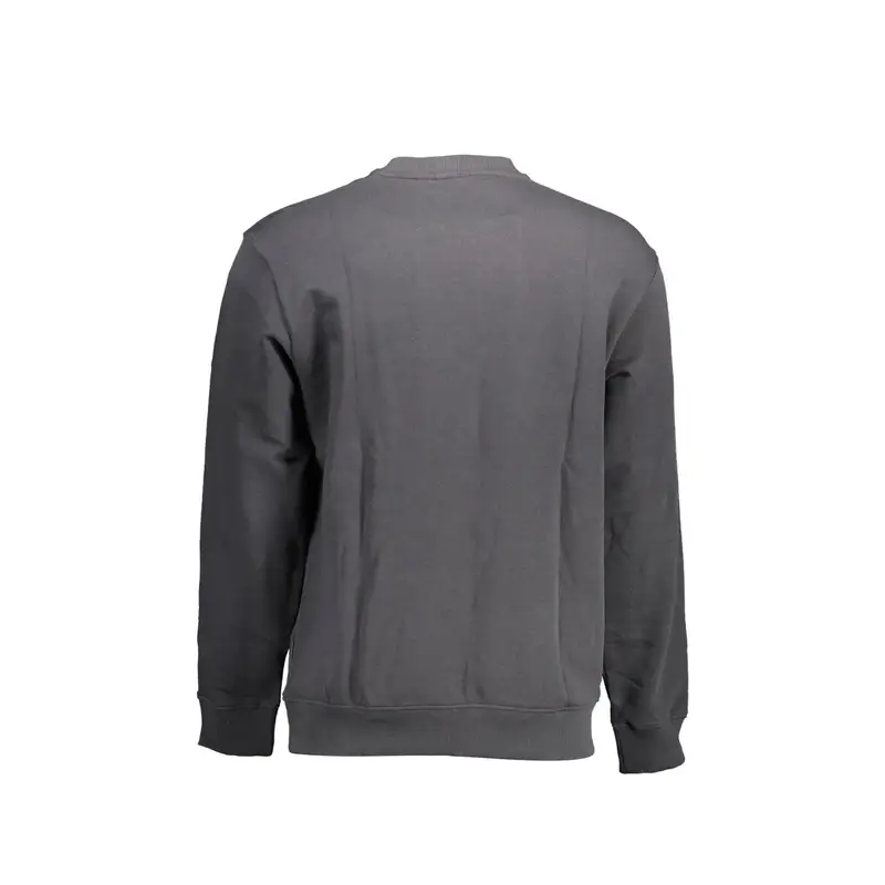 Felpa Maniche Lunghe Uomo Nera Stampa Nero miniatura 2