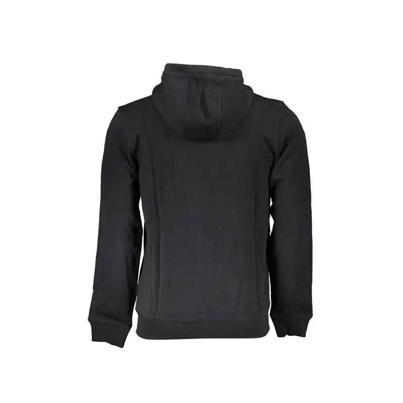 Felpa Maniche Lunghe Uomo Nera Zip Nero miniatura 2