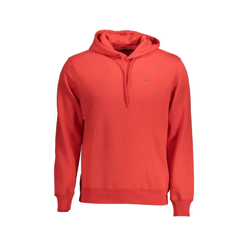 Felpa Maniche Lunghe Uomo Rossa Logo Rosso