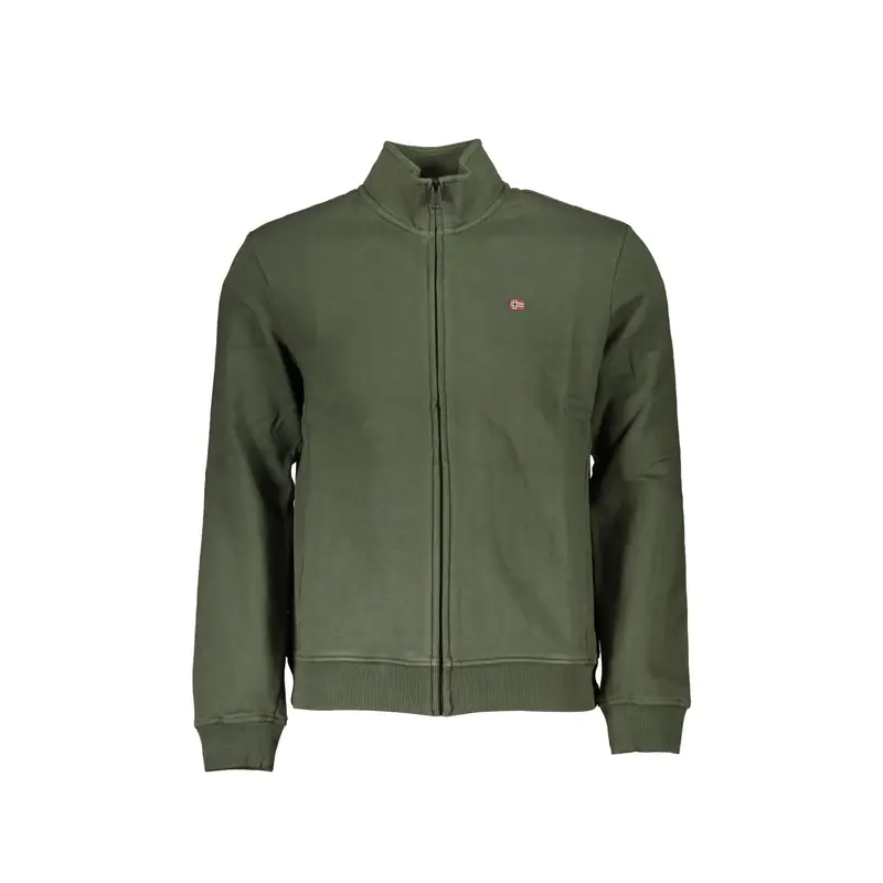 Felpa Maniche Lunghe Uomo Verde Ricamo