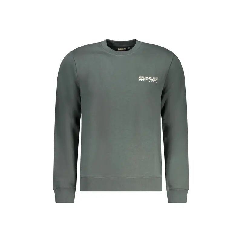 Napapijri Maglia Uomo Verde con Stampa Logo