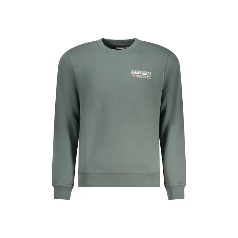 Napapijri Maglia Uomo Verde con Stampa Logo