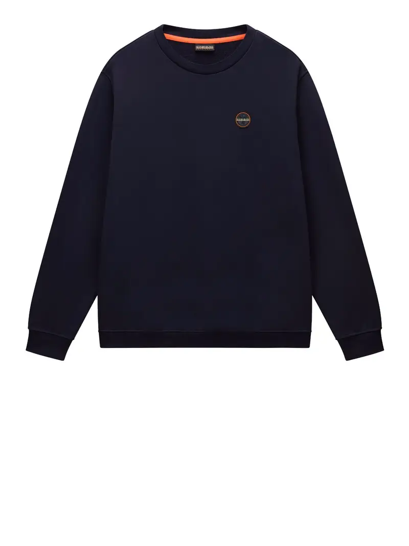 felpa napapijri badge c 1 da uomo - blu