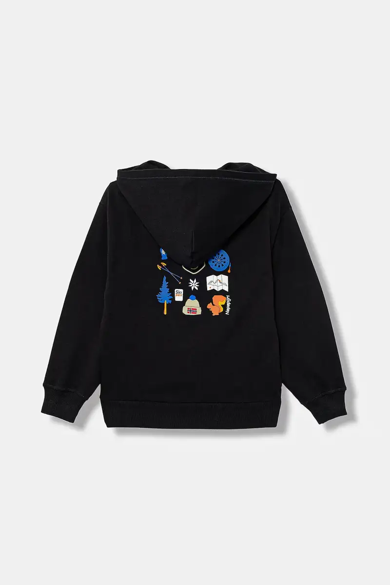 felpa per bambini B-ADIGE colore nero con cappuccio NP0A88ZXF0X1 miniatura 2