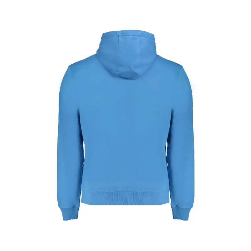 Felpa Uomo Blu con Cappuccio e Logo miniatura 2