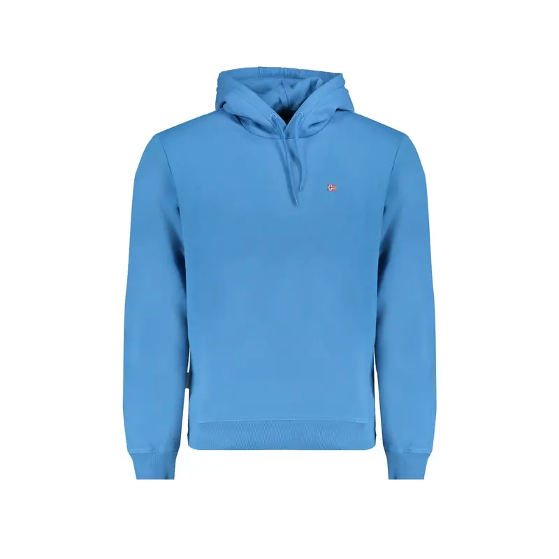 Felpa Uomo Blu con Cappuccio e Logo