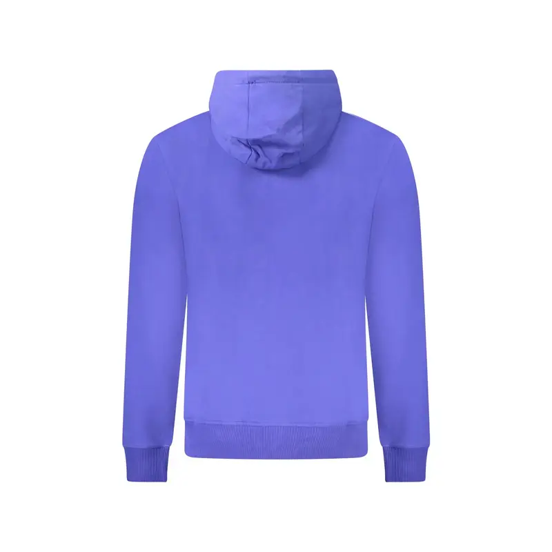 Felpa Uomo Blu con Cappuccio e Logo miniatura 2