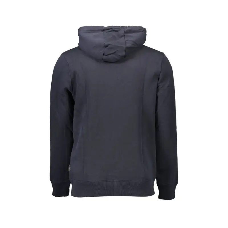 Felpa Uomo Blu con Cappuccio e Logo miniatura 2