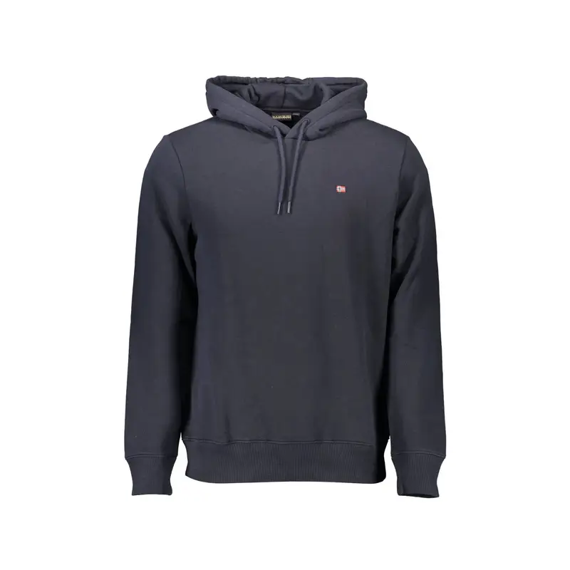 Felpa Uomo Blu con Cappuccio e Logo