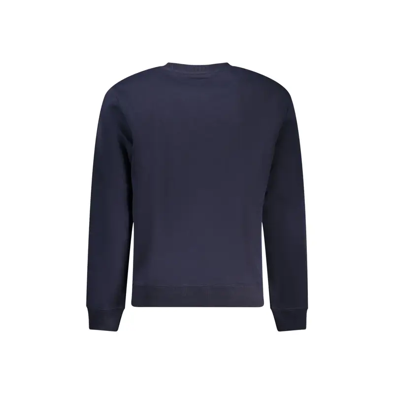 Felpa Uomo Blu Girocollo Relaxed Fit Logo miniatura 2