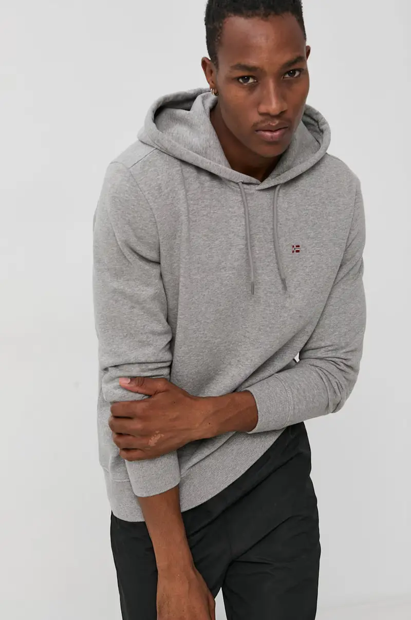 felpa uomo con cappuccio Grigio