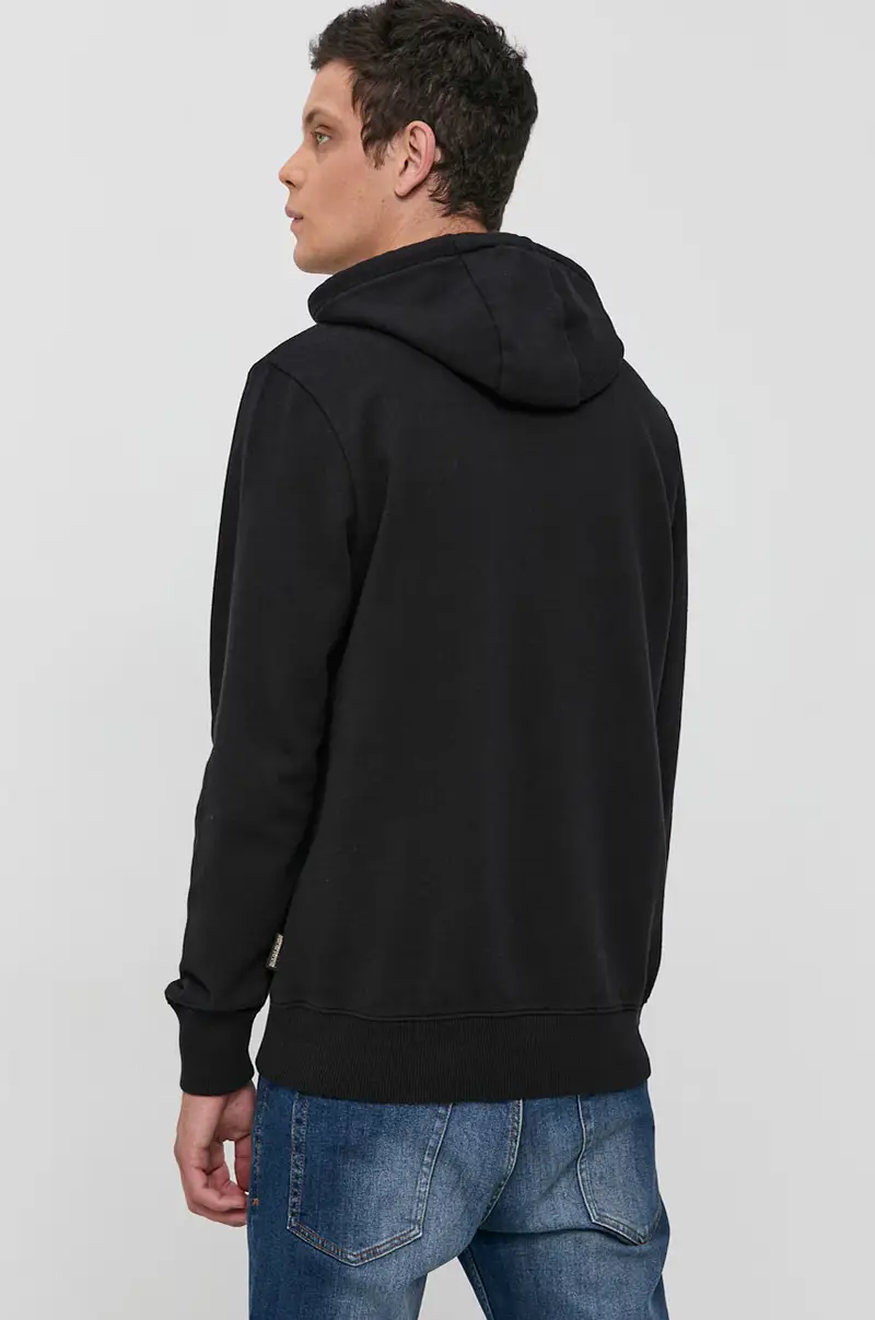 felpa uomo con cappuccio Nero miniatura 3