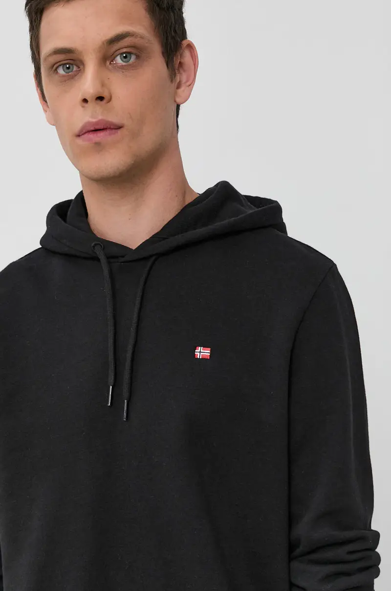 felpa uomo con cappuccio Nero miniatura 4