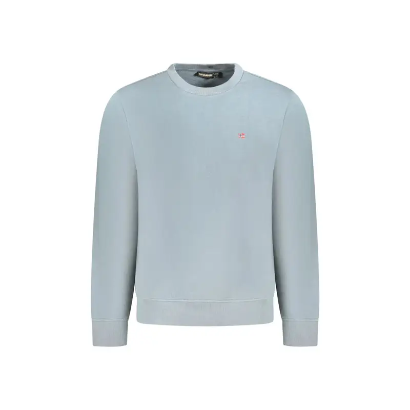 Felpa Uomo Grigia Girocollo in Cotone Garzato Grigio