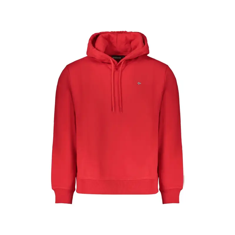 Felpa Uomo Rossa con Cappuccio e Logo Rosso