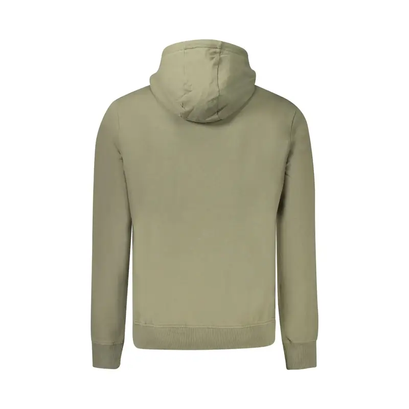Felpa Uomo Verde con Cappuccio e Logo miniatura 2
