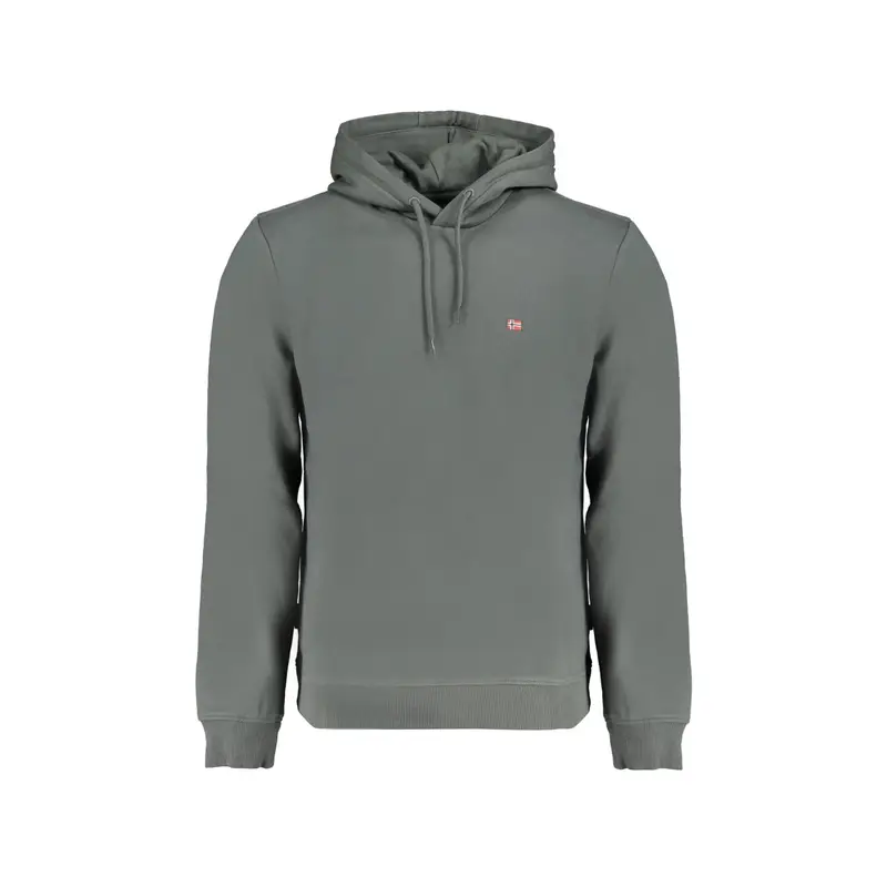 Felpa Uomo Verde con Cappuccio e Logo