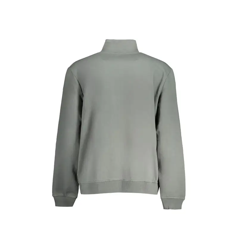 Felpa Uomo Verde con Zip e Logo miniatura 2