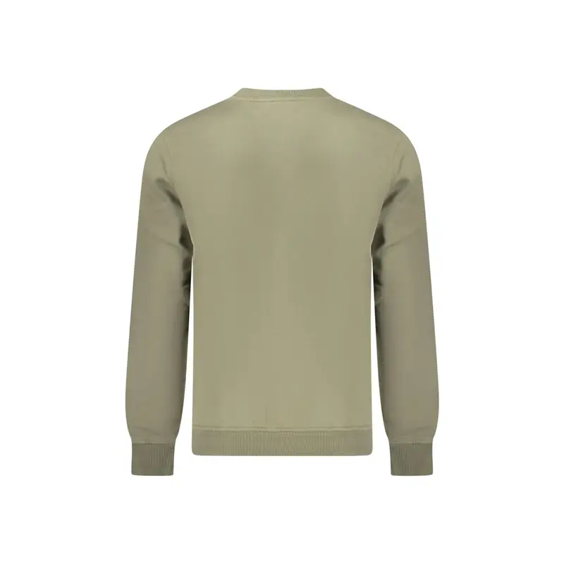 Felpa Uomo Verde Girocollo con Logo miniatura 2