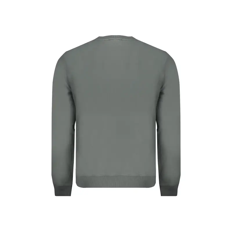 Felpa Uomo Verde Girocollo Regular Fit Logo miniatura 2