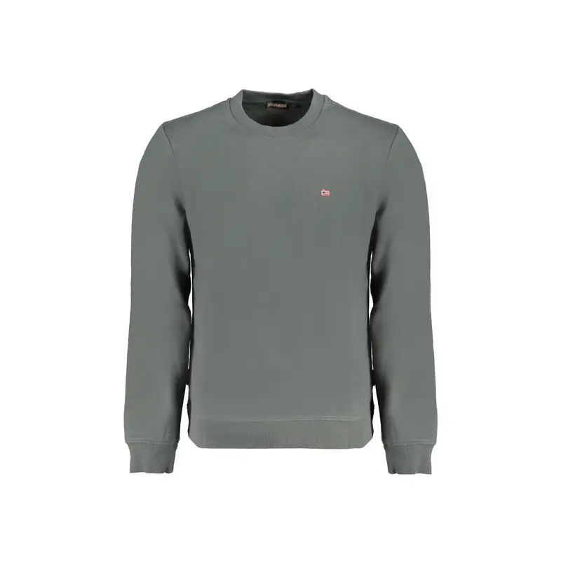 Felpa Uomo Verde Girocollo Regular Fit Logo