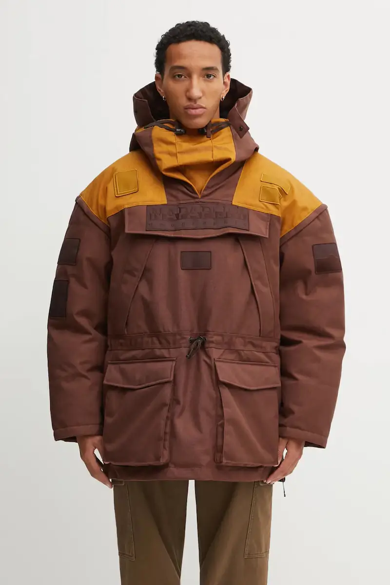 giacca Napapijri x Martine Rose colore marrone NP0A4I57WT11