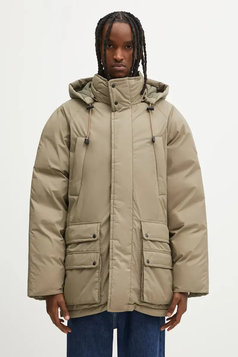 giacca reversibile A-Gail parka colore grigio NP0A88YWN1T1