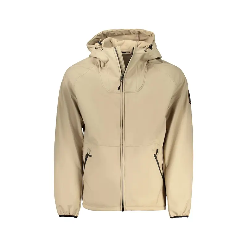 Giacca Sportiva Uomo Beige con Cappuccio