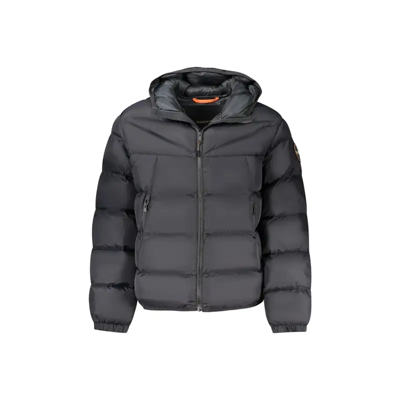 Napapijri Giubbotto Uomo Nero con Cappuccio e Zip