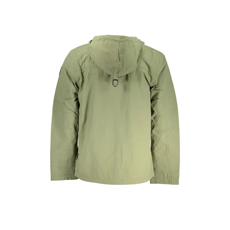 Napapijri Giubbotto Uomo Verde Impermeabile con Cappuccio miniatura 2