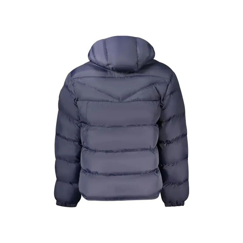 Giubbotto Uomo Blu con Cappuccio Relaxed Fit e Dettagli Logo miniatura 2