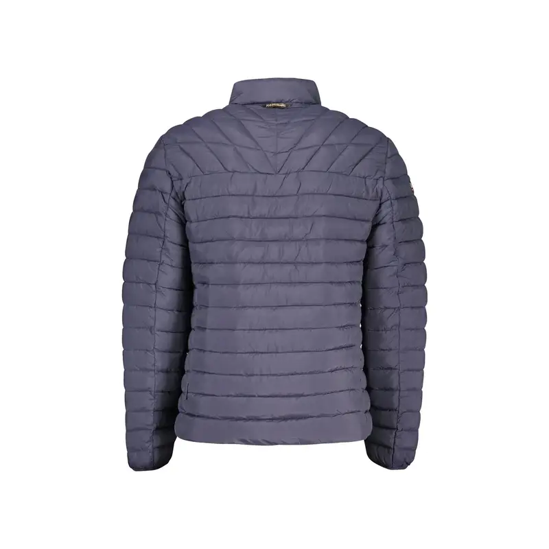 Giubbotto Uomo Blu con Zip e Logo miniatura 2